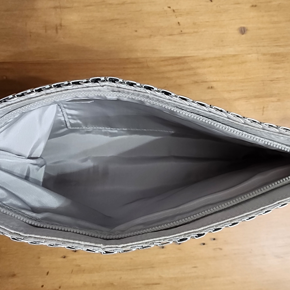 Vintage Whiting & Davis Aluminum Mesh Clutch With Zipper Closure. Art Deco - Picture 6 of 11